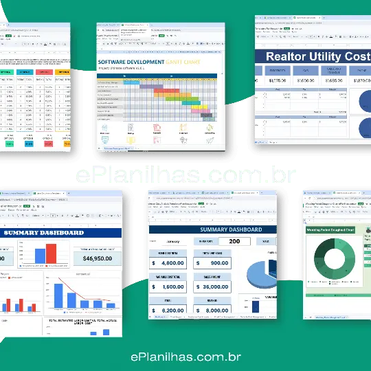 Planilhas em Inglês