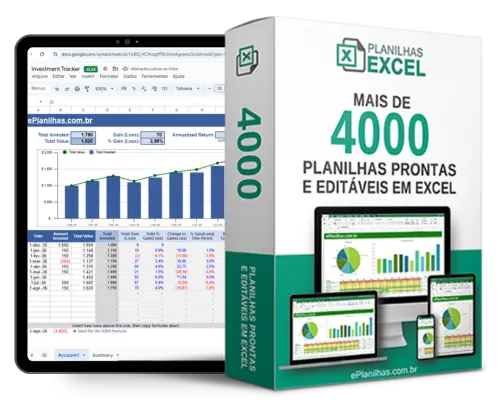 Planilha de controle de variação de preços