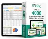 Planilha de eventos com logotipo