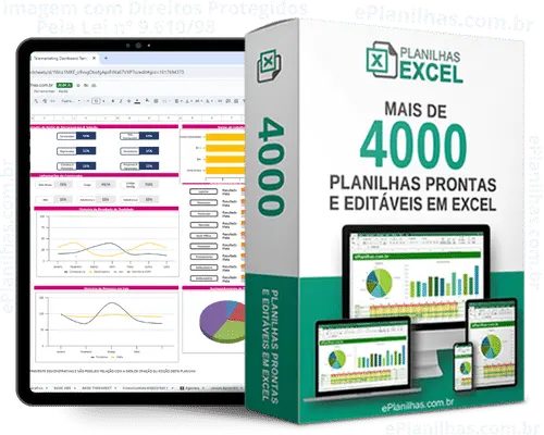 Planilha de acompanhamento de produtividade de equipe de produtos bancários