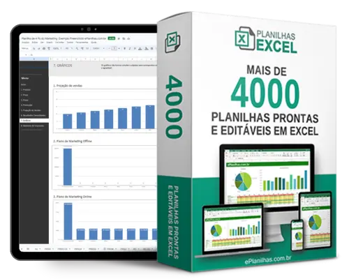 Planilha de organização de links de produtos