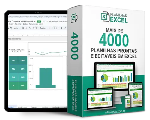 Planilha de balanço para representação comercial